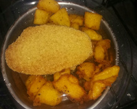Polenta frita crocante
