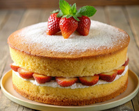 Bolo pão de ló com recheio de morangos frescos: receita deliciosa para receber os amigos em casa