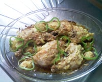 Coxa e sobrecoxa de frango assado