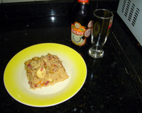 Risoto de copa real com champignon e vinho branco