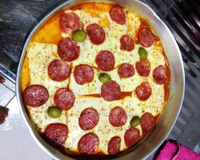 Pizza rápida de liquidificador