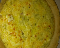 Quiche de alho poró com bacon