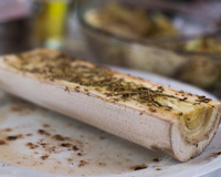 Palmito pupunha assado