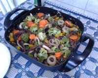 Tiras de carne chinesa