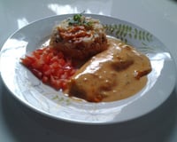 Filé de merluza ao molho rosé