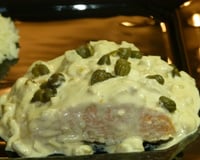 Salmão ao molho branco