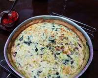 Quiche de espinafre e mussarela