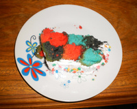 Bolo xadrez colorido