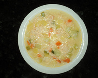 Canja de frango e legumes