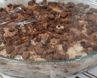 Pavê de chocolate meio amargo com recheio de coco