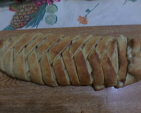 Pão semi folhado de presunto