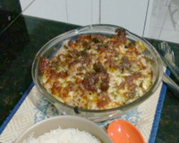 Batatas gratinadas com bacon