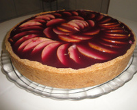 Torta com maçã com creme de uva