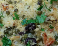 Arroz de forno com bacalhau fácil