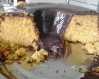 Bolo de Cenoura com brigadeiro da Celeste