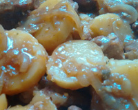 Pernil na pressão com batatas