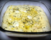 Batata gratinada ao creme de castanha-do-pará