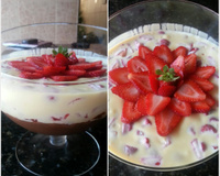 Ganache de chocolate com morangos