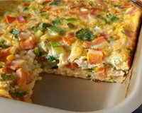 Omelete de forno com vegetais
