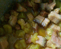 Abobrinha refogada com bacon