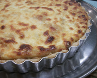 Torta de palmito com cobertura cremosa