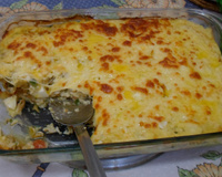 Escondidinho de bacalhau em neve