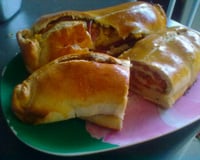 Pão recheado com lingüiça