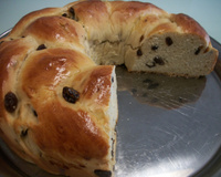 Rosca com leite condensado e passas