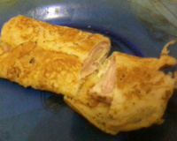 Panqueca fácil de presunto e queijo