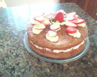 Torta de morango com nata