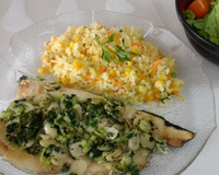 Truta grelhada com castanha de caju