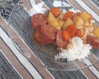 Lingüiça calabresa na panela de pressão