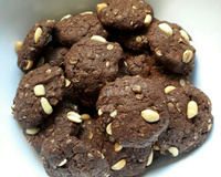 Cookie integral de cacau com amendoim