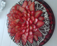 Torta de chocolate com morango