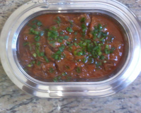 Língua de vaca ao molho vermelho