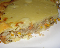 Torta cremosa de frango de liquidificador