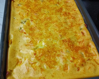 Torta de liquidificador de brócolis com requeijão