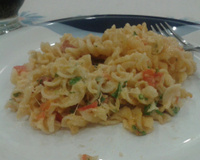 Macarrão ao forno com bacon e mussarela