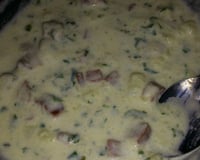 Sopa de batata com calabresa