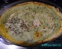 Torta cremosa de carne moída