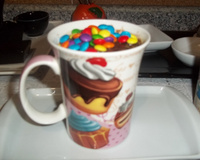 Bolo de chocolate na caneca