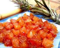Abacaxi caramelizado com pimenta