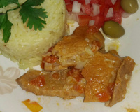 Bisteca de porco à minha moda na panela de pressão)