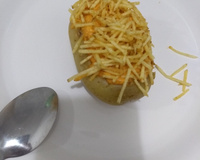 Batata recheada com estrogonofe