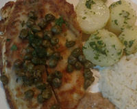 Filé de tilápia com alcaparras