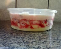 Pavê de waffer de Morango