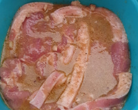 Bisteca de porco feita no taxo