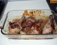 Coxa de frango assada na cerveja