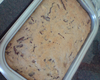 Bolo delicioso de banana com chocolate