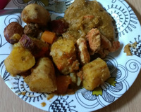 Cozido de frango com pirão